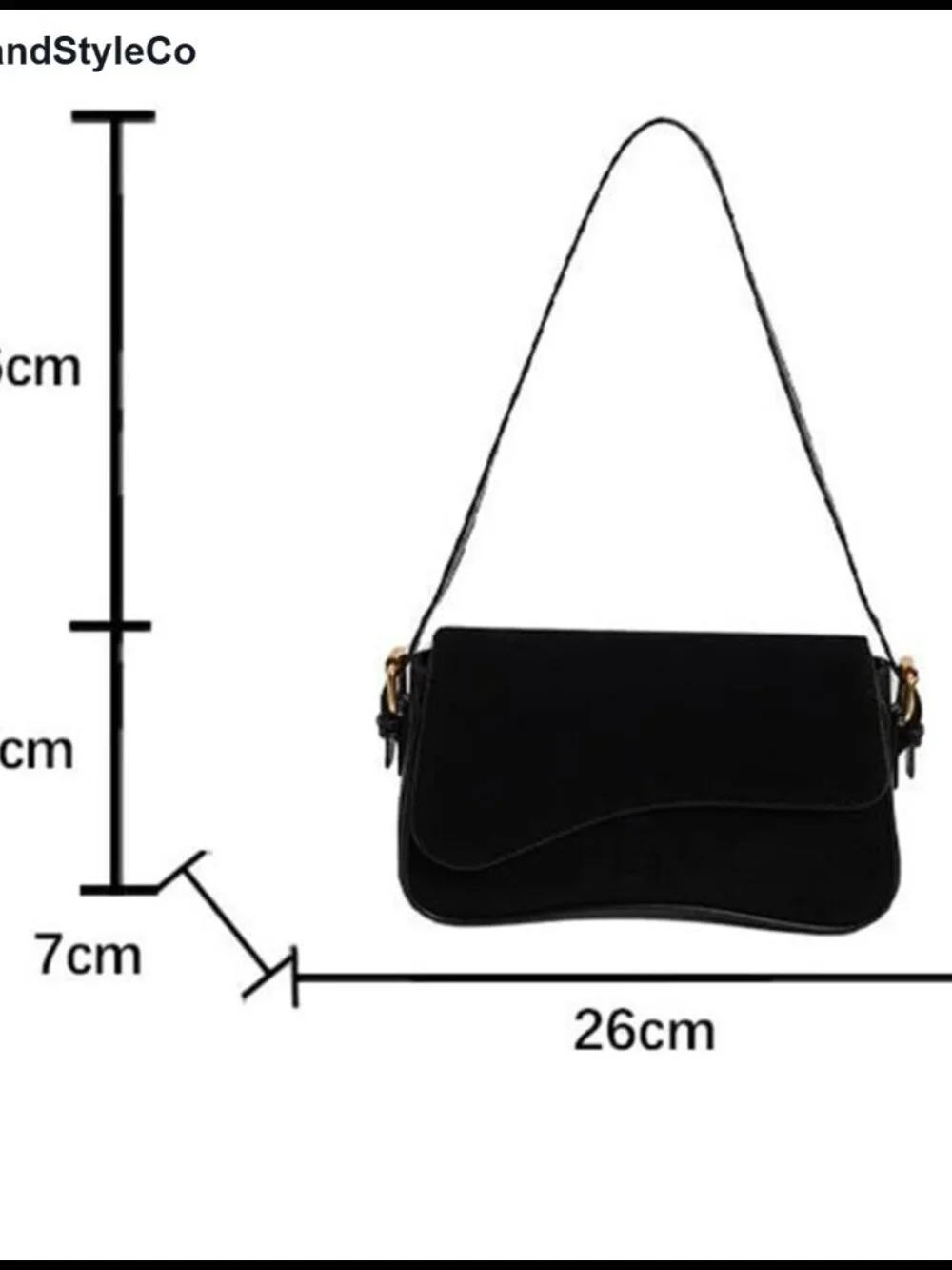 Suede Shoulder Bag Underarm Purse Y2K Tote Crossbody with Removable Strap